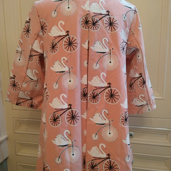 Love Dove by Grace Pink Swing Jacket Size M Swans on Bikes NWT - Picture 6 of 8
